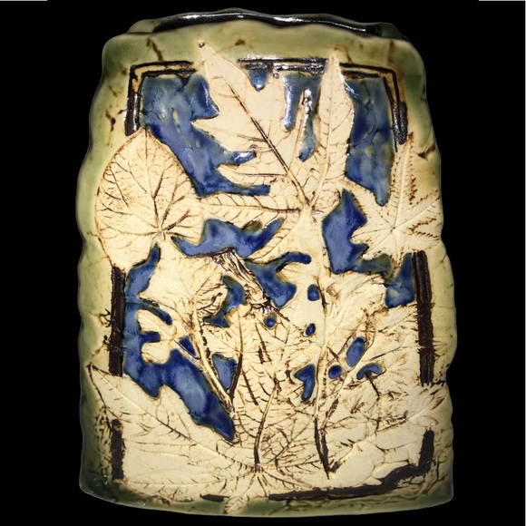 TENMOKU POTTERY Signed Handcrafted Vase - Picture 6 of 9